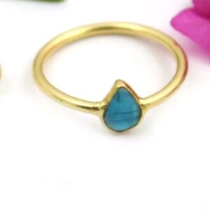 Dainty Apatite stacking ring